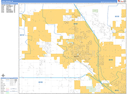 Casa Grande Wall Map Basic Style 2026
